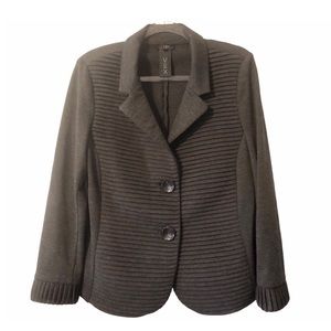 Vex collection gray knit blazer